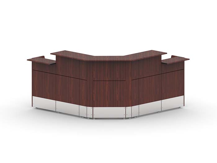 86x86x30 C-Shape Security Reception Desk Front