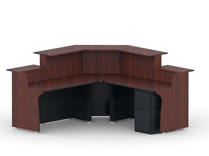 86x86x30 C-Shape Security Reception Desk Front
